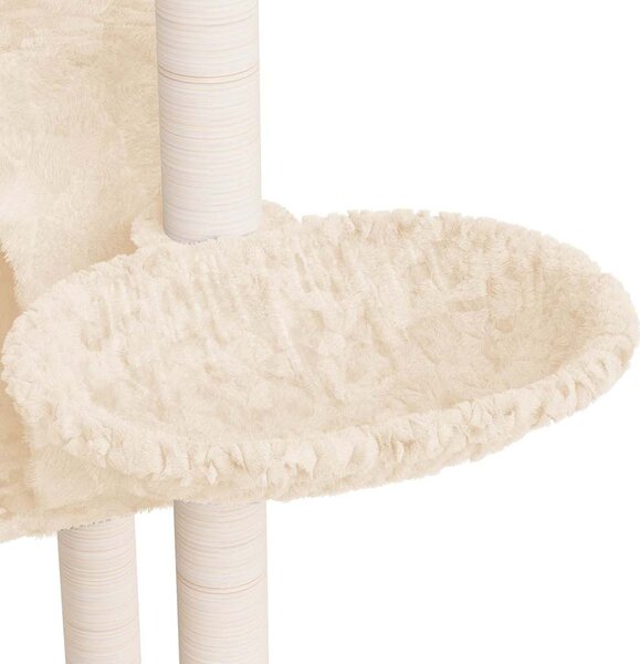Škrabadlo pro kočky se sisalovými sloupky krémové 108,5 cm 171597