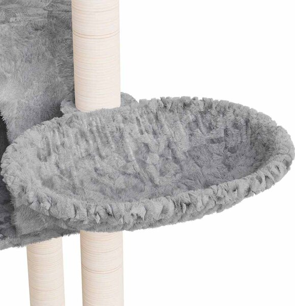Škrabadlo pro kočky se sisalovými sloupky světle šedé 108,5 cm 171598