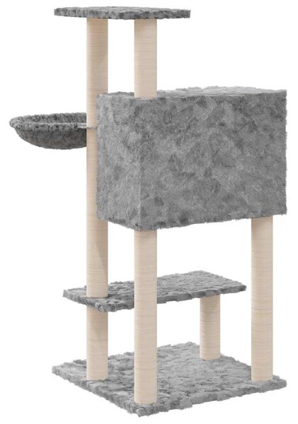 Škrabadlo pro kočky se sisalovými sloupky světle šedé 108,5 cm 171598