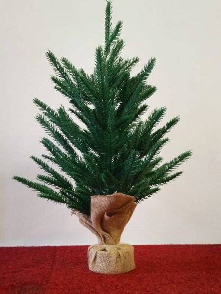 DECOLED Vánoční stromeček umělí s jehličím 57 cm, plast a kov, IP20 do interiéru