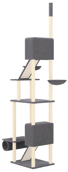 Kočičí strom ke stropu tmavě šedý 277–303 cm 171614