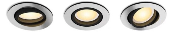 Philips HUE White Ambiance 8720169319813 Milliskin zápustné svítidlo GU10 3x4,2W/400lm 2200-6500K hliník BlueTooth 3-set