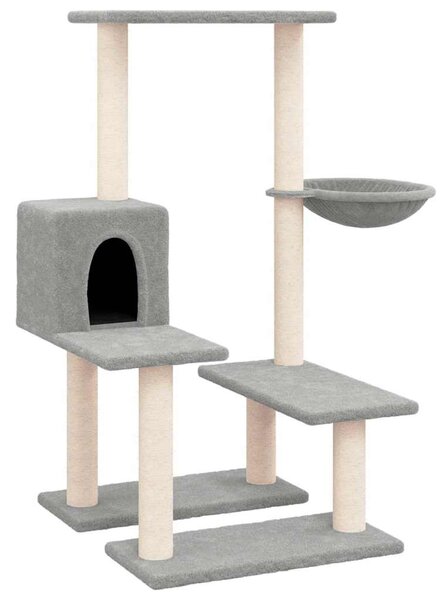 Škrabadlo pro kočky se sisalovými sloupky světle šedé 94,5 cm 171640
