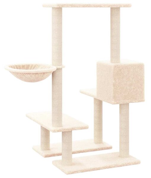 Škrabadlo pro kočky se sisalovými sloupky krémové 94,5 cm 171639