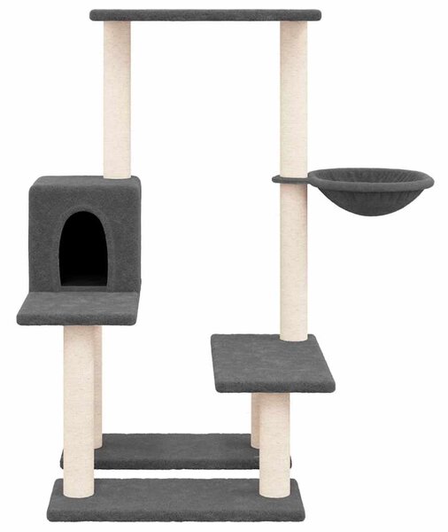 Škrabadlo pro kočky se sisalovými sloupky tmavě šedé 94,5 cm 171641