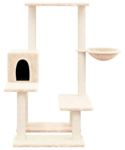 Škrabadlo pro kočky se sisalovými sloupky krémové 94,5 cm 171639
