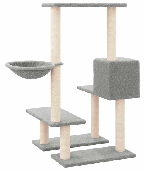 Škrabadlo pro kočky se sisalovými sloupky světle šedé 94,5 cm 171640