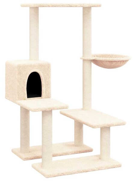 Škrabadlo pro kočky se sisalovými sloupky krémové 94,5 cm 171639