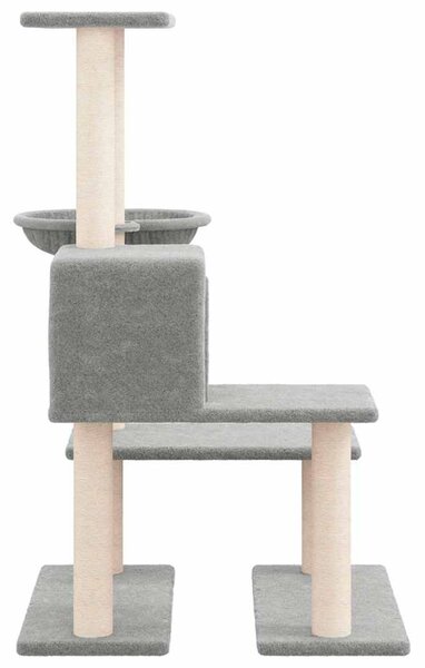 Škrabadlo pro kočky se sisalovými sloupky světle šedé 94,5 cm 171640