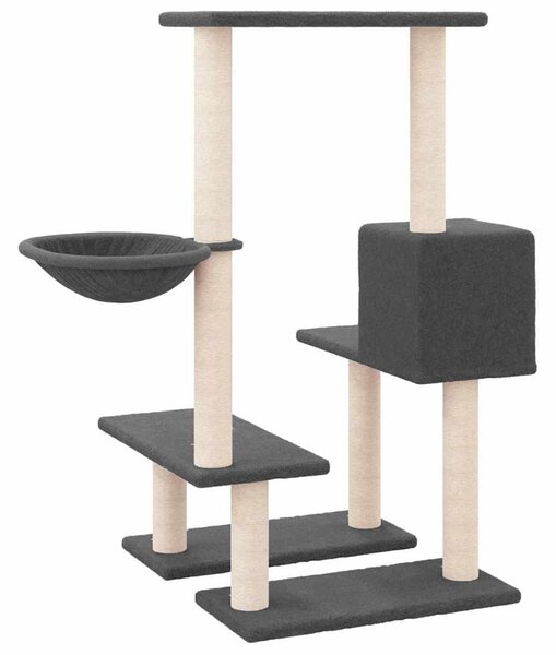 Škrabadlo pro kočky se sisalovými sloupky tmavě šedé 94,5 cm 171641