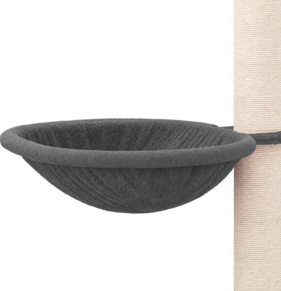 Škrabadlo pro kočky se sisalovými sloupky tmavě šedé 94,5 cm 171641