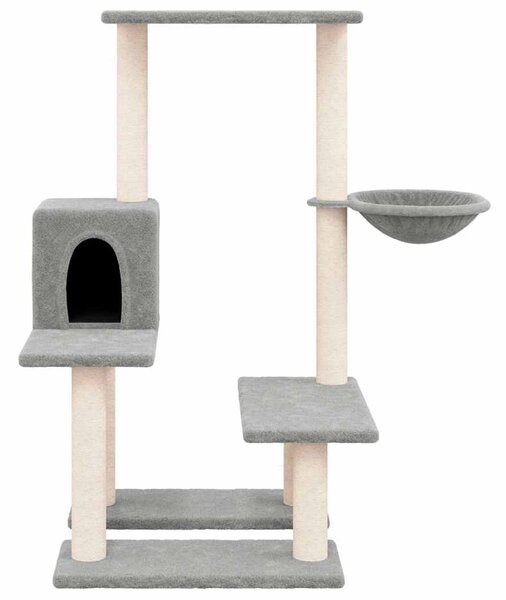 Škrabadlo pro kočky se sisalovými sloupky světle šedé 94,5 cm 171640