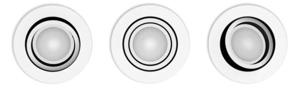 Philips HUE White Ambiance 8720169319936 Milliskin zápustné svítidlo GU10 3x4,2W/400lm 2200-6500K bílá BlueTooth 3-set