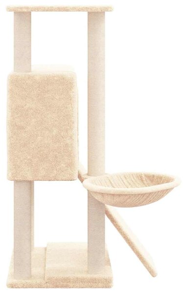 Škrabadlo pro kočky se sisalovými sloupky krémové 96 cm 171645