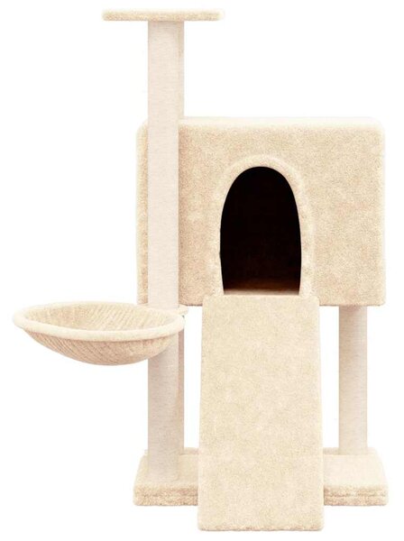 Škrabadlo pro kočky se sisalovými sloupky krémové 96 cm 171645