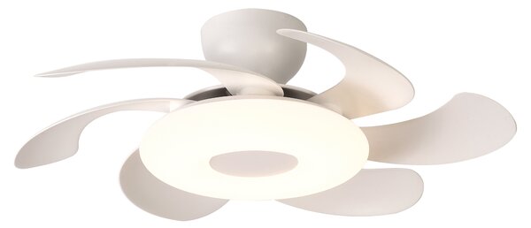 Mantra 8703 Flower, rozvinovací ventilátor se svítidlem a dálk. ovladačem, LED 24W 2700-5000K, bílá, průměr 50/79cm