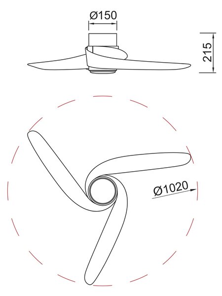 Mantra 9066 Groenland S, lopatkový ventilátor se svítidlem a dálk. ovladačem, LED 24W 2700-5000K, bílá, průměr 102cm