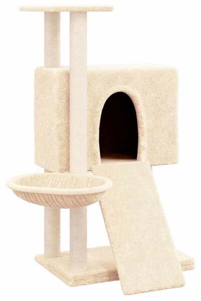 Škrabadlo pro kočky se sisalovými sloupky krémové 96 cm 171645