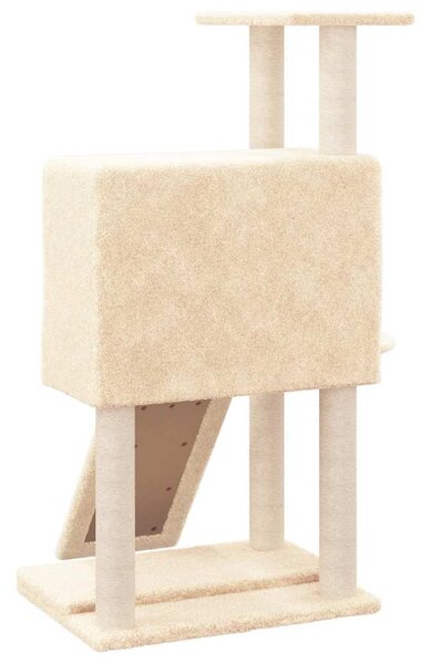Škrabadlo pro kočky se sisalovými sloupky krémové 96 cm 171645