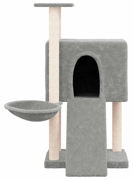 Škrabadlo pro kočky se sisalovými sloupky světle šedé 96 cm 171646