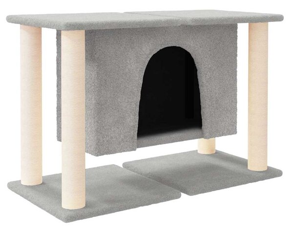 Škrabadlo pro kočky se sisalovými sloupky světle šedé 50 cm 171658