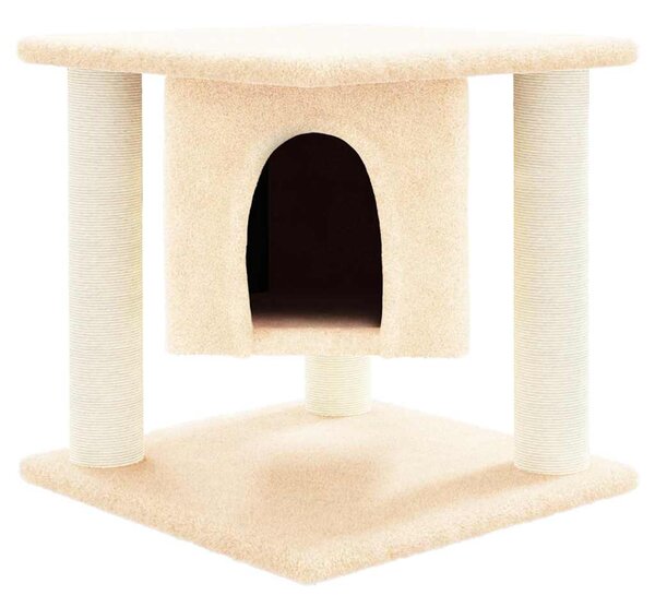 Škrabadlo pro kočky se sisalovými sloupky krémové 37 cm 171654