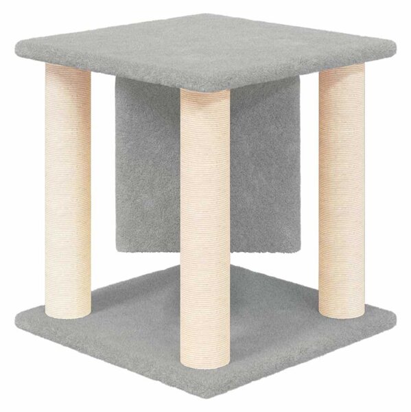 Škrabadlo pro kočky se sisalovými sloupky světle šedé 37 cm 171655
