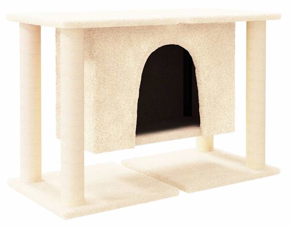 Škrabadlo pro kočky se sisalovými sloupky krémové 50 cm 171657