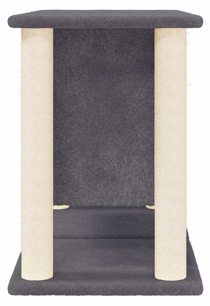 Škrabadlo pro kočky se sisalovými sloupky tmavě šedé 50 cm 171659