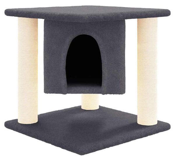 Škrabadlo pro kočky se sisalovými sloupky tmavě šedé 37 cm 171656