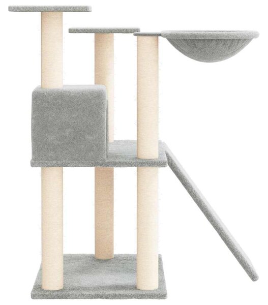 Škrabadlo pro kočky se sisalovými sloupky světle šedé 83 cm 171652