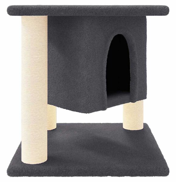 Škrabadlo pro kočky se sisalovými sloupky tmavě šedé 37 cm 171656