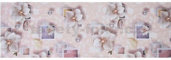 Ubrus PVC 3581549, metráž, 20 m x 140 cm, luxusní květinový vzor, IMPOL TRADE