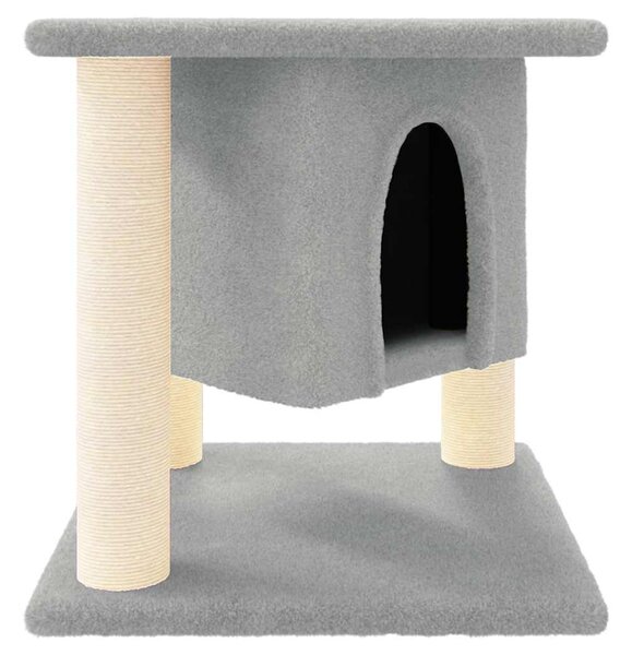 Škrabadlo pro kočky se sisalovými sloupky světle šedé 37 cm 171655