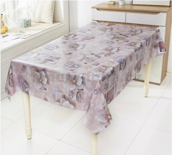 Ubrus PVC 3581549, metráž, 20 m x 140 cm, luxusní květinový vzor, IMPOL TRADE