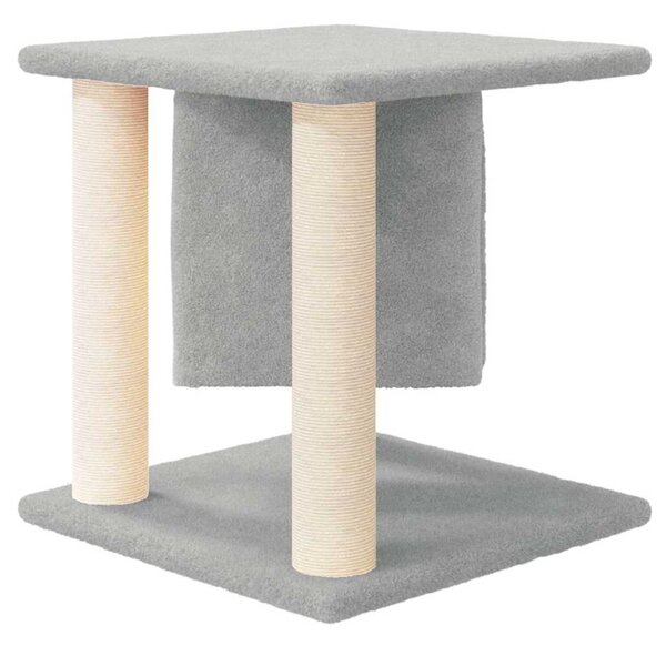 Škrabadlo pro kočky se sisalovými sloupky světle šedé 37 cm 171655
