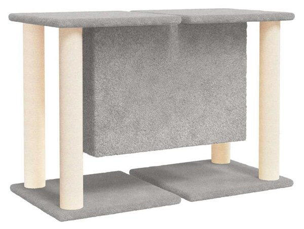 Škrabadlo pro kočky se sisalovými sloupky světle šedé 50 cm 171658