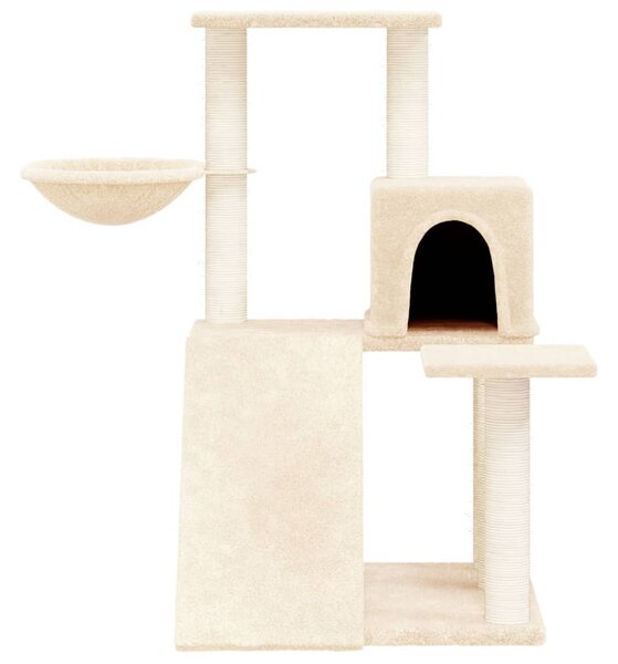 Škrabadlo pro kočky se sisalovými sloupky krémové 82 cm 171660