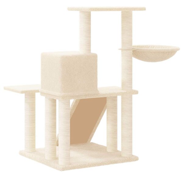 Škrabadlo pro kočky se sisalovými sloupky krémové 82 cm 171660