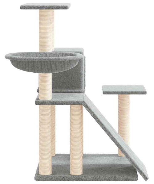 Škrabadlo pro kočky se sisalovými sloupky světle šedé 82 cm 171661