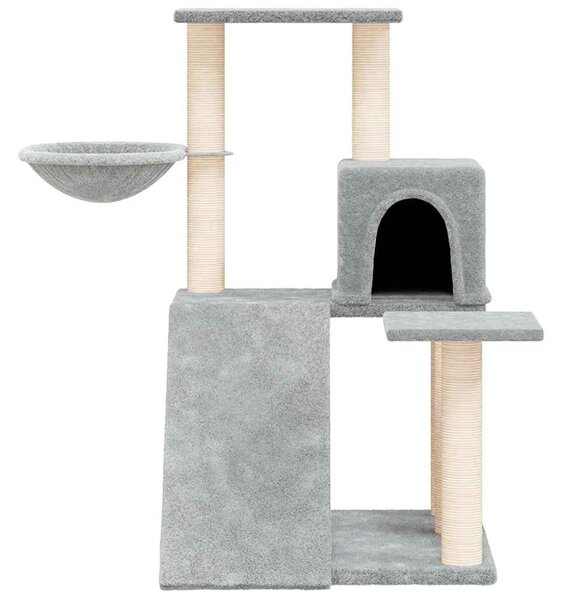 Škrabadlo pro kočky se sisalovými sloupky světle šedé 82 cm 171661