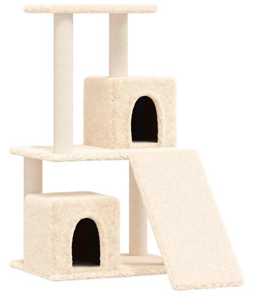 Škrabadlo pro kočky se sisalovými sloupky krémové 82 cm 171663