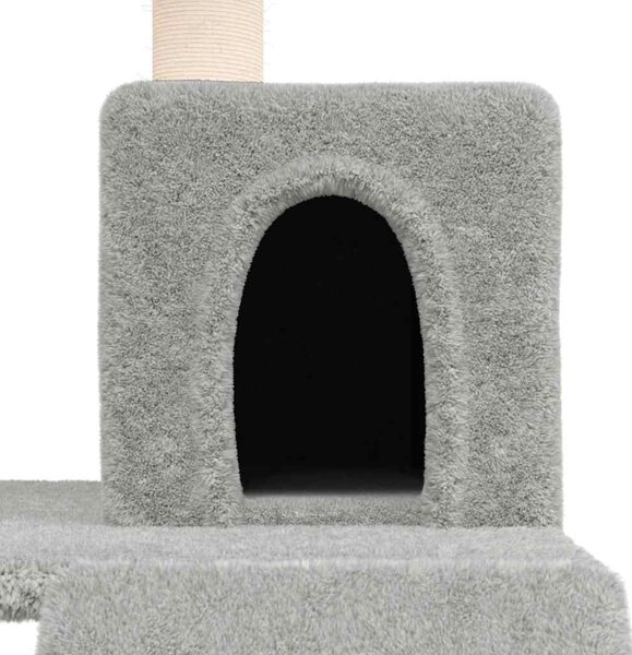 Škrabadlo pro kočky se sisalovými sloupky světle šedé 82 cm 171664