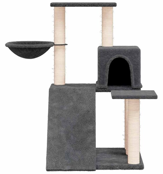 Škrabadlo pro kočky se sisalovými sloupky tmavě šedé 82 cm 171662