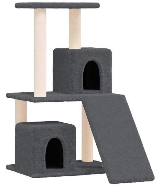 Škrabadlo pro kočky se sisalovými sloupky tmavě šedé 82 cm 171665