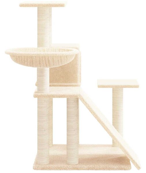 Škrabadlo pro kočky se sisalovými sloupky krémové 82 cm 171660