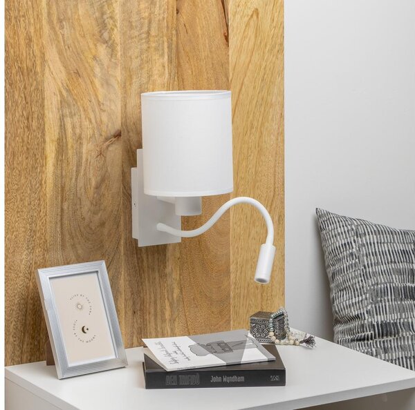 Brilagi - LED Flexibilní nástěnná lampa NUBILA 1xE27/25W/230V + LED/3W bílá