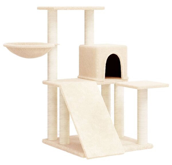 Škrabadlo pro kočky se sisalovými sloupky krémové 82 cm 171660