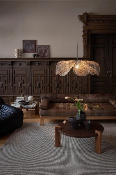 Markslöjd 109170 - Lustr na lanku STYRKA 1xE27/40W/230V pr. 75 cm béžová