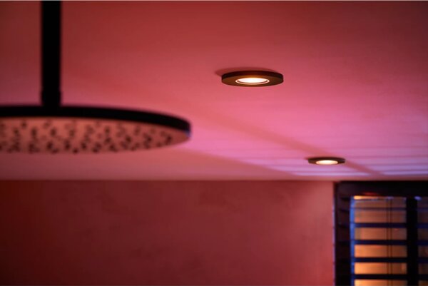 Philips HUE White and color ambiance 8720169320895 Xamento zápustné svítidlo D93mm GU10 4,2W/350lm 2000-6500K+RGB IP44 černá 3-set